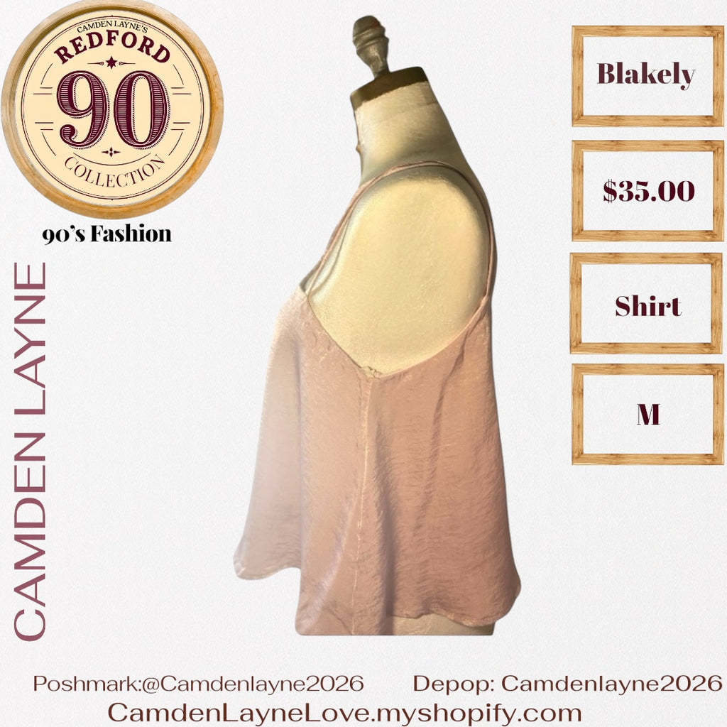 Blakely Pink Iridescent Crop Blouse