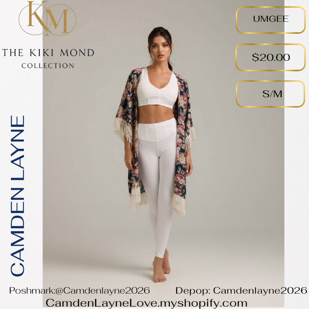 Umgee Floral Lace Bottom Kimono