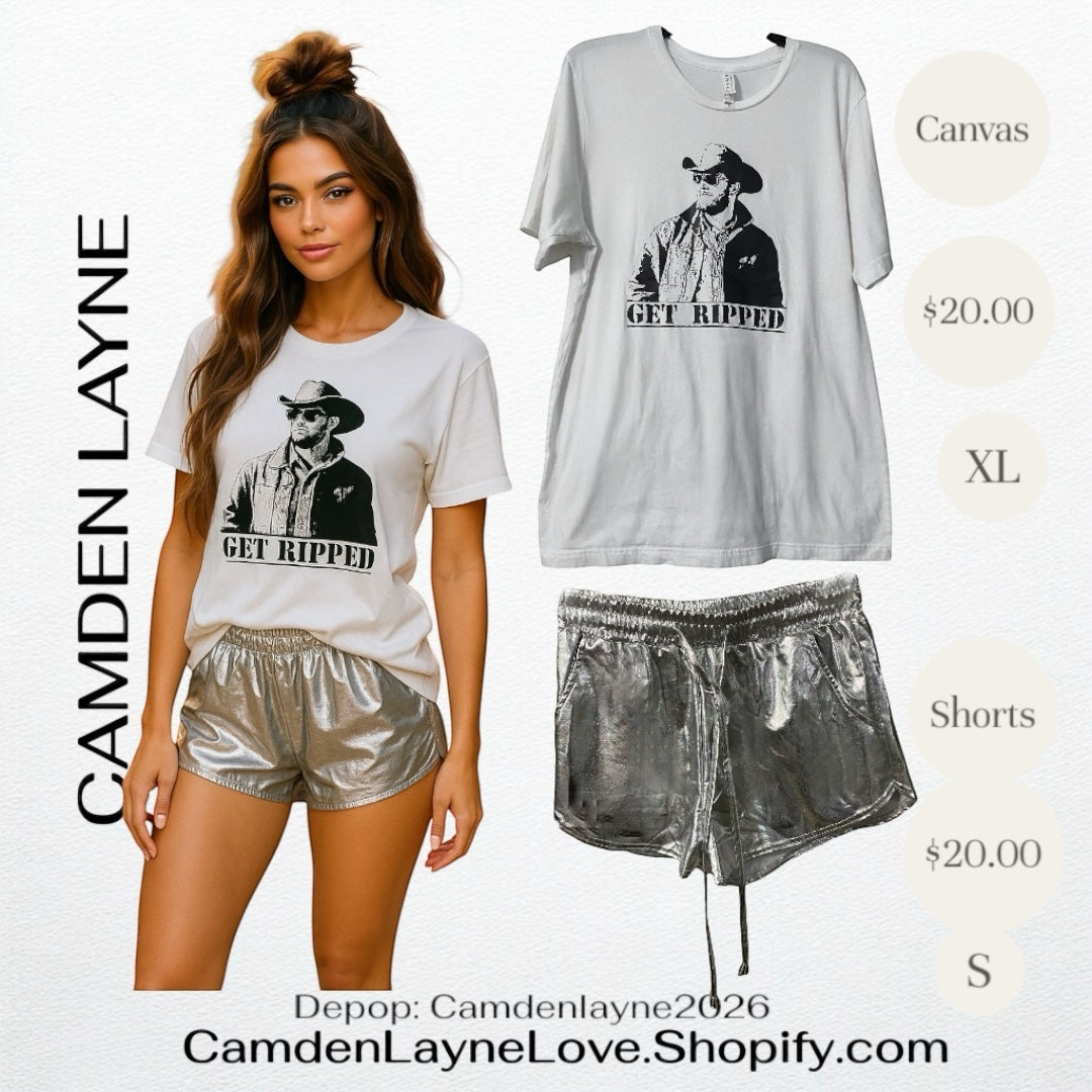 Silver Jogger Shorts