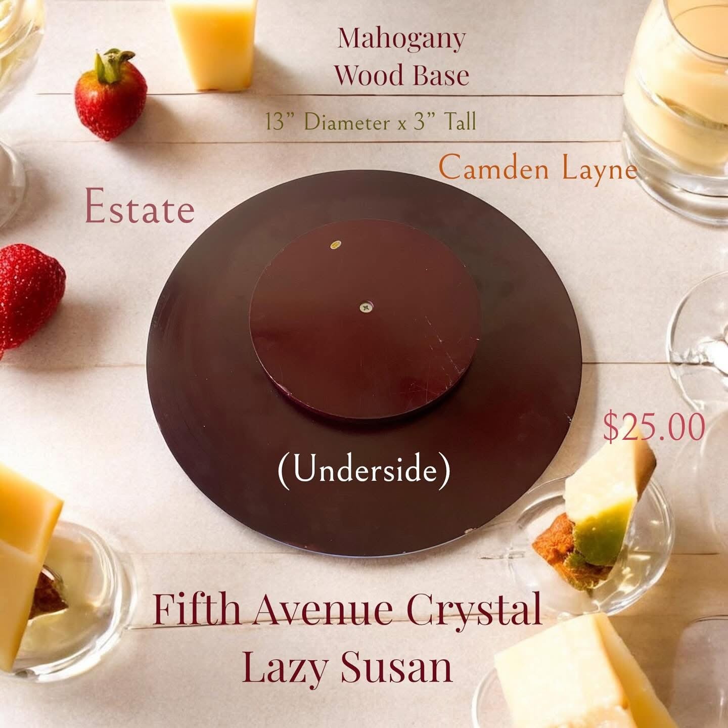 Fifth Avenue Crystal Lazy Suzan - Camden Layne