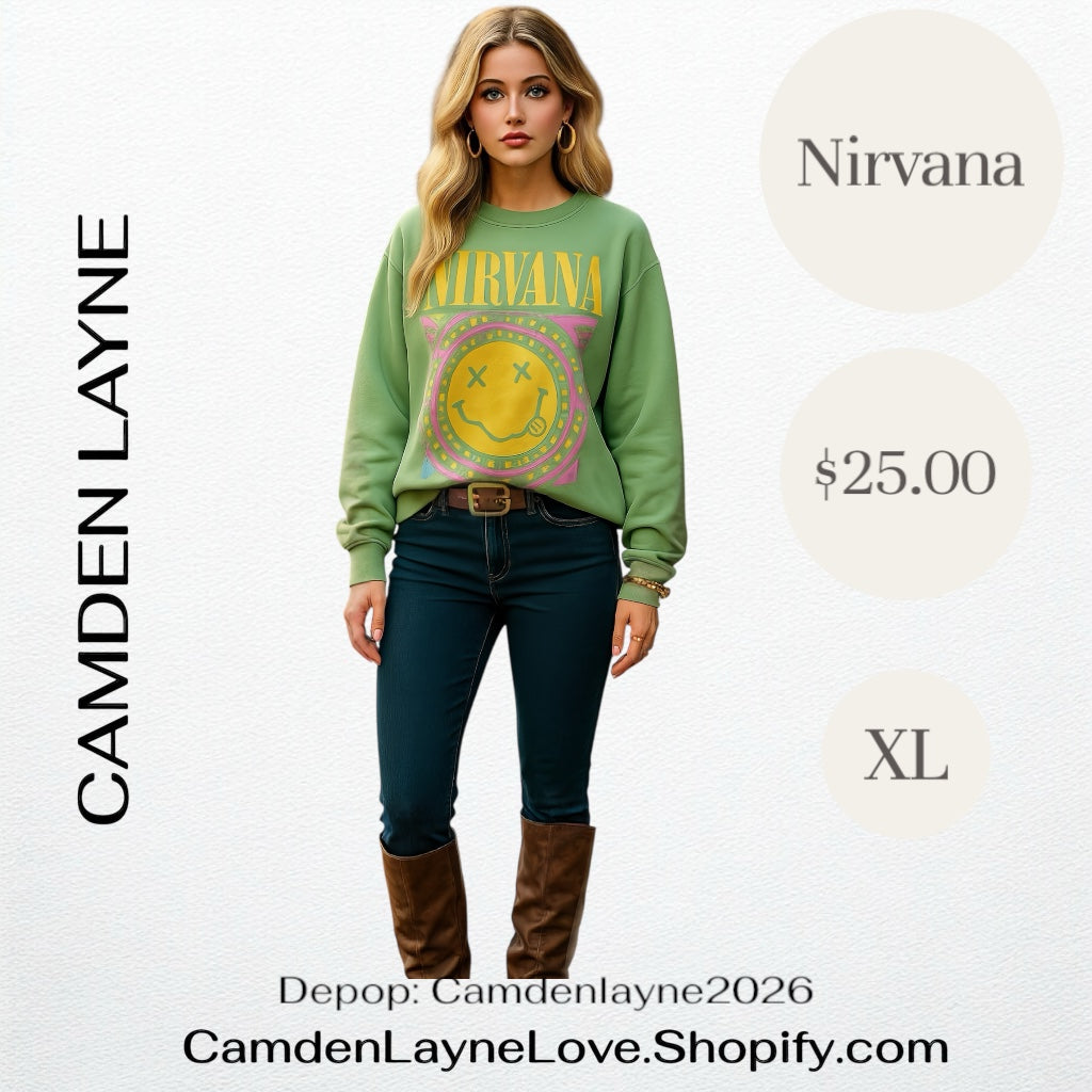 Nirvana Green Pull Over