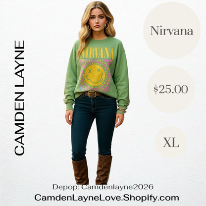 Nirvana Green Pull Over