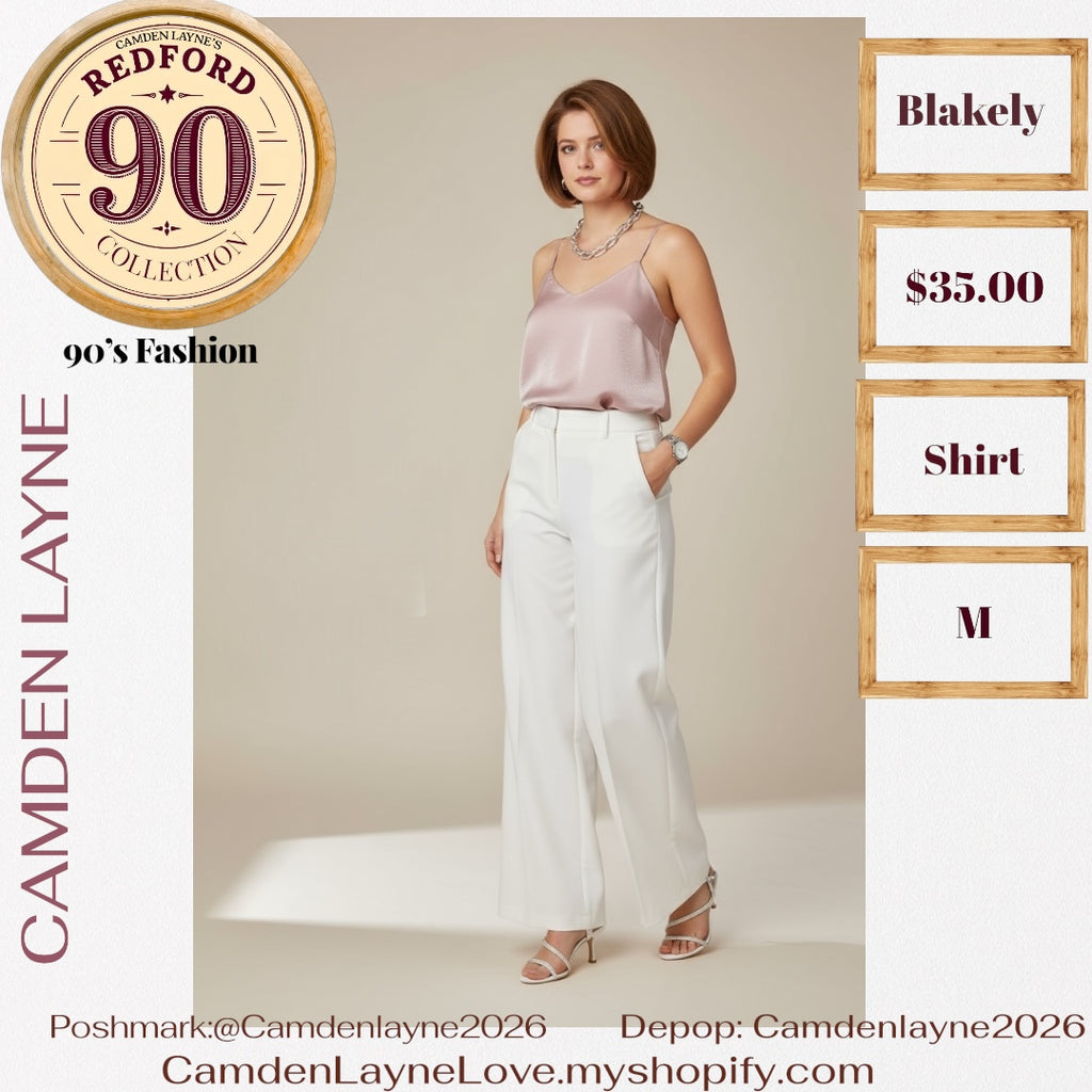 Blakely Pink Iridescent Crop Blouse