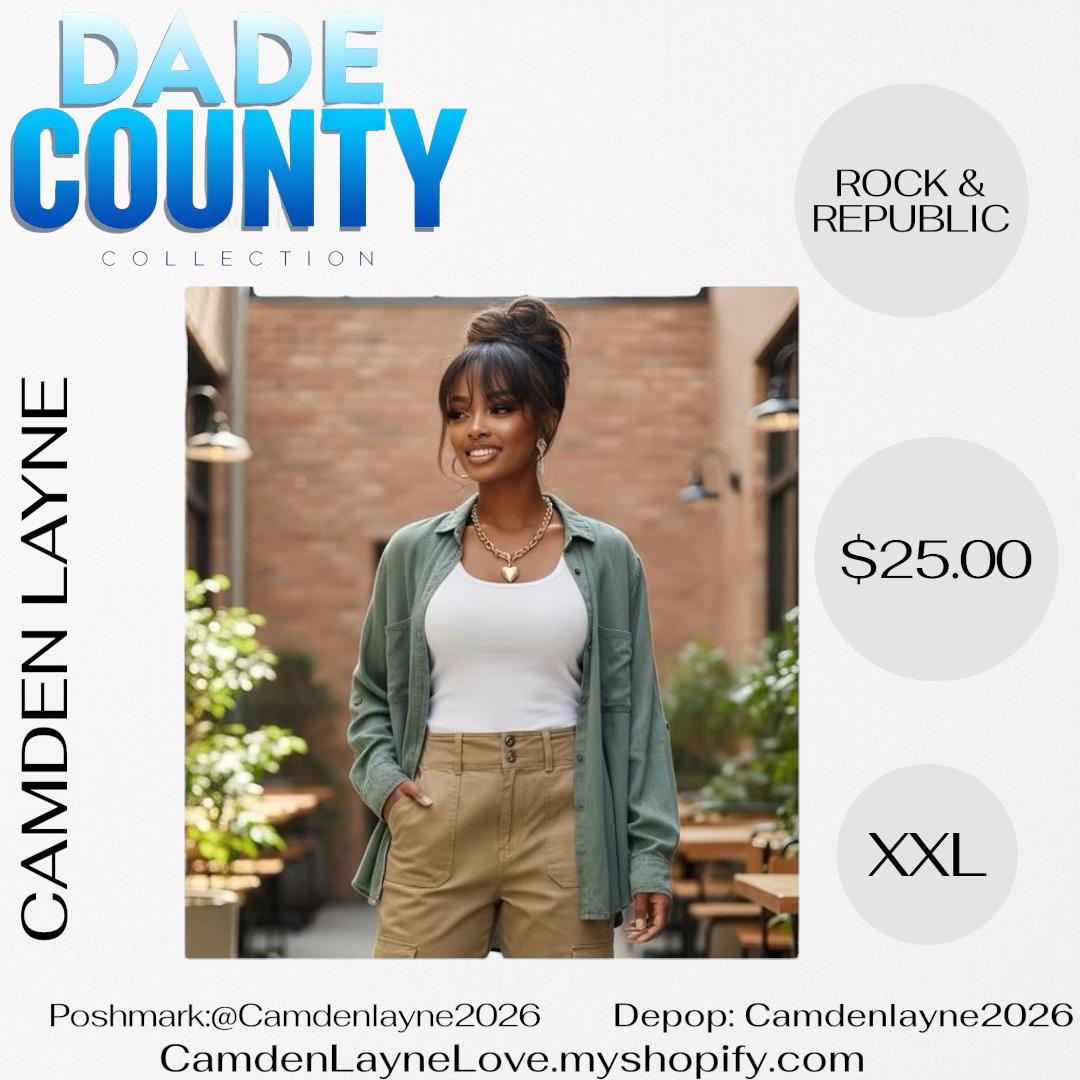 Rock & Republic Co. Green Button Down