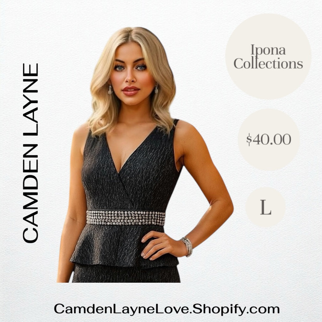 Black Ipona Peplum Dress