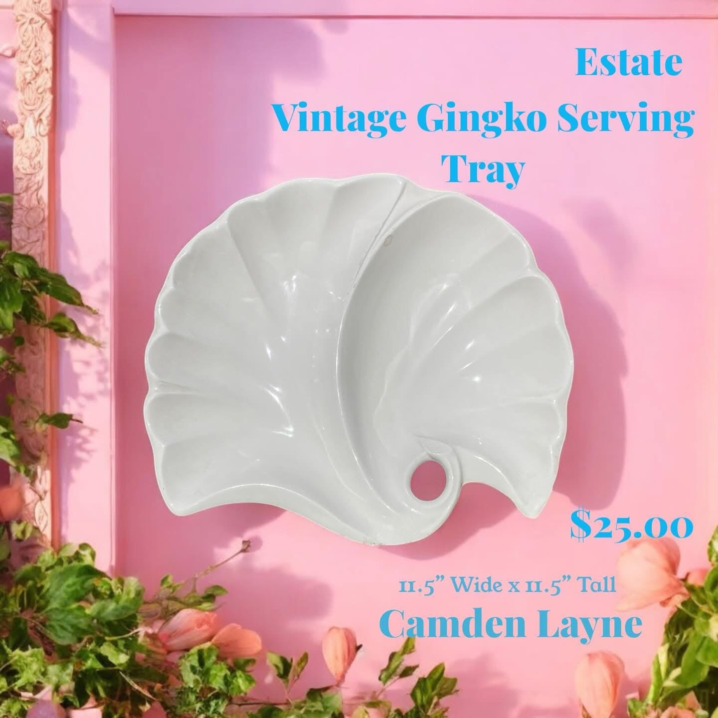 Vintage Gingko Serving Tray - Camden Layne
