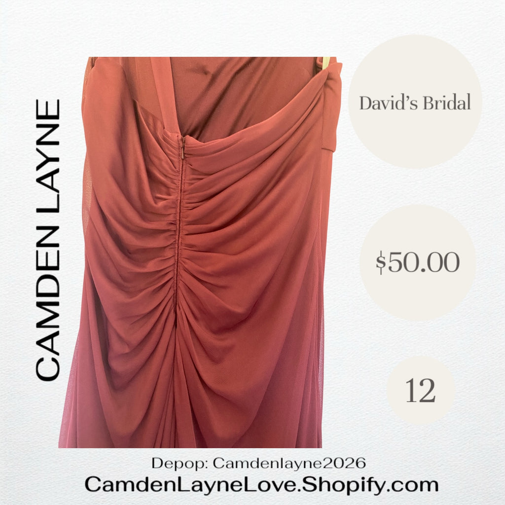 Wine Colored One Shoulder Maxi Dress