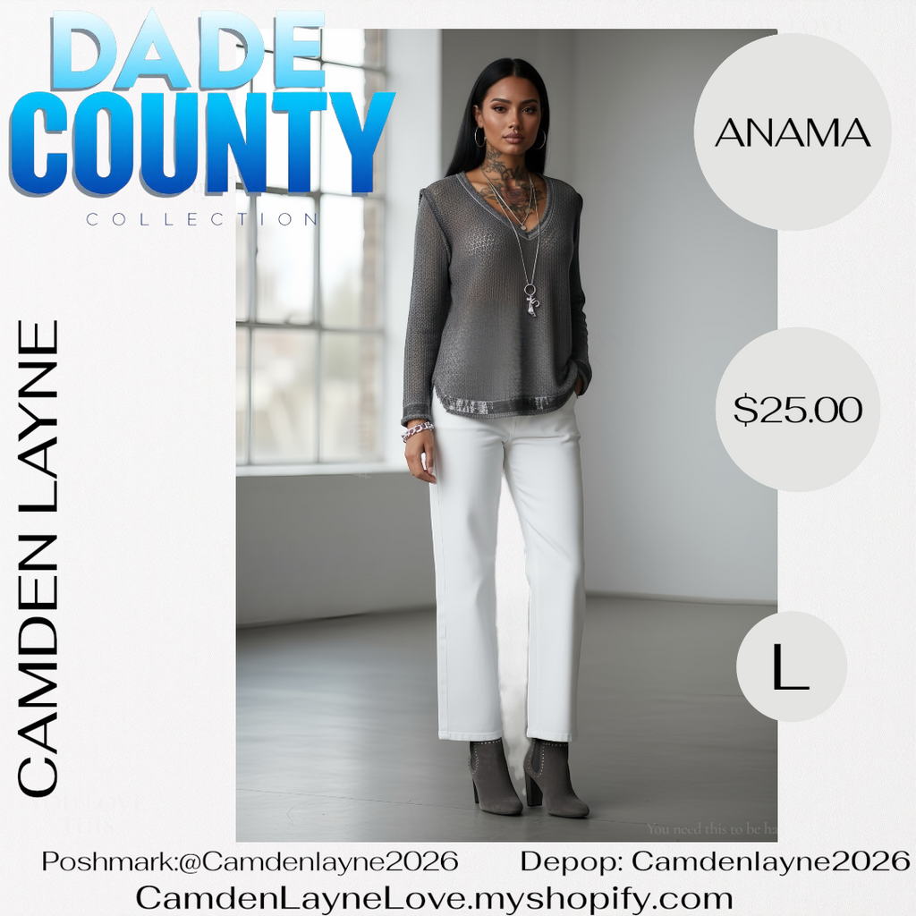 ANAMA Dark Gray Knitted Pullover