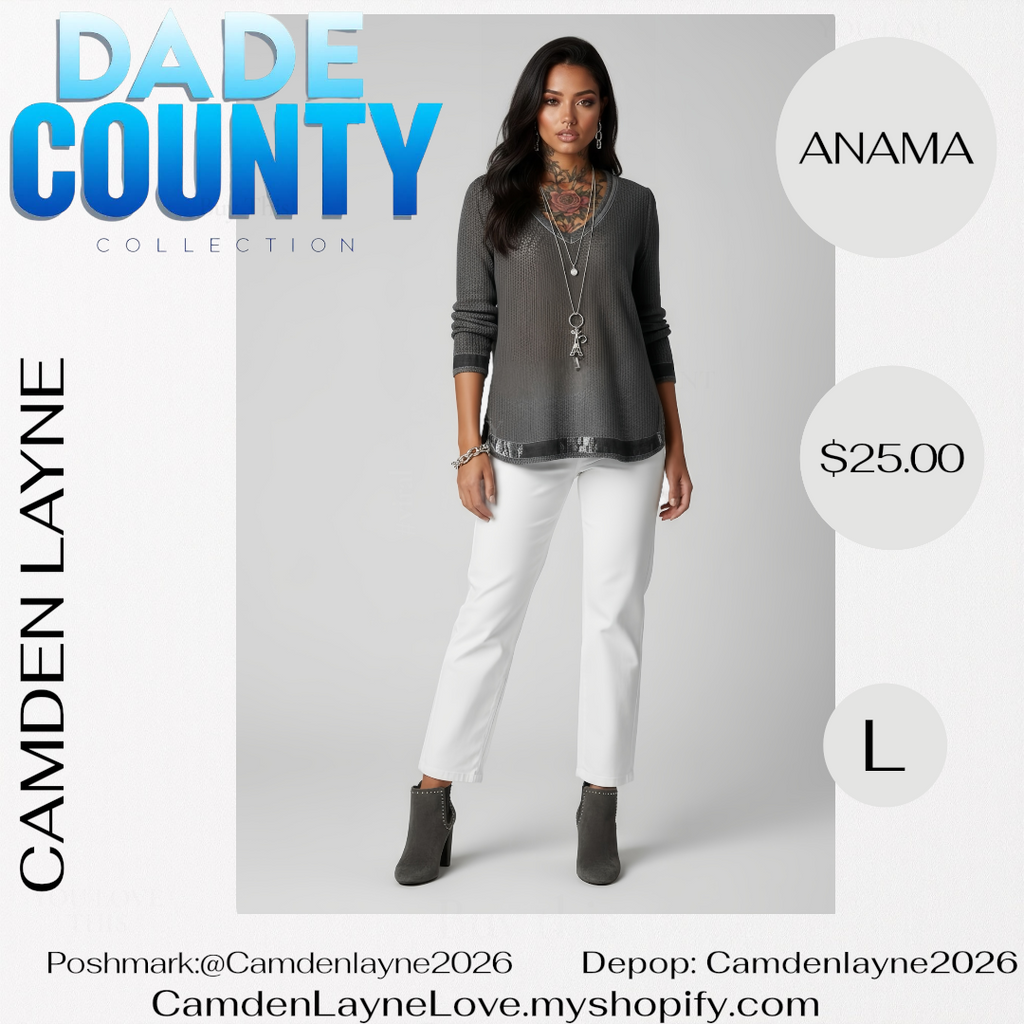 ANAMA Dark Gray Knitted Pullover