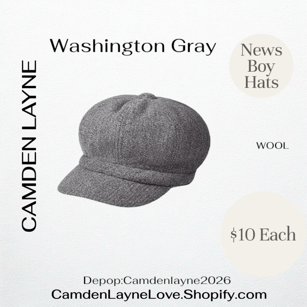 Washington Gray Newsboy Hat