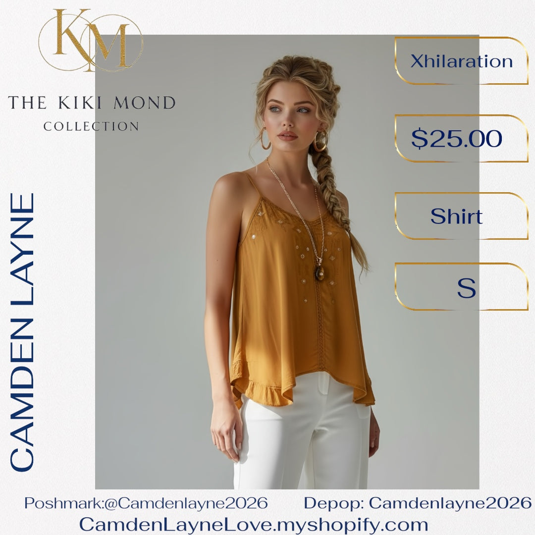 Bohemian Linen Cami Blouse