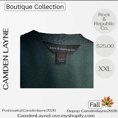 Rock & Republic Co. Green Button Down