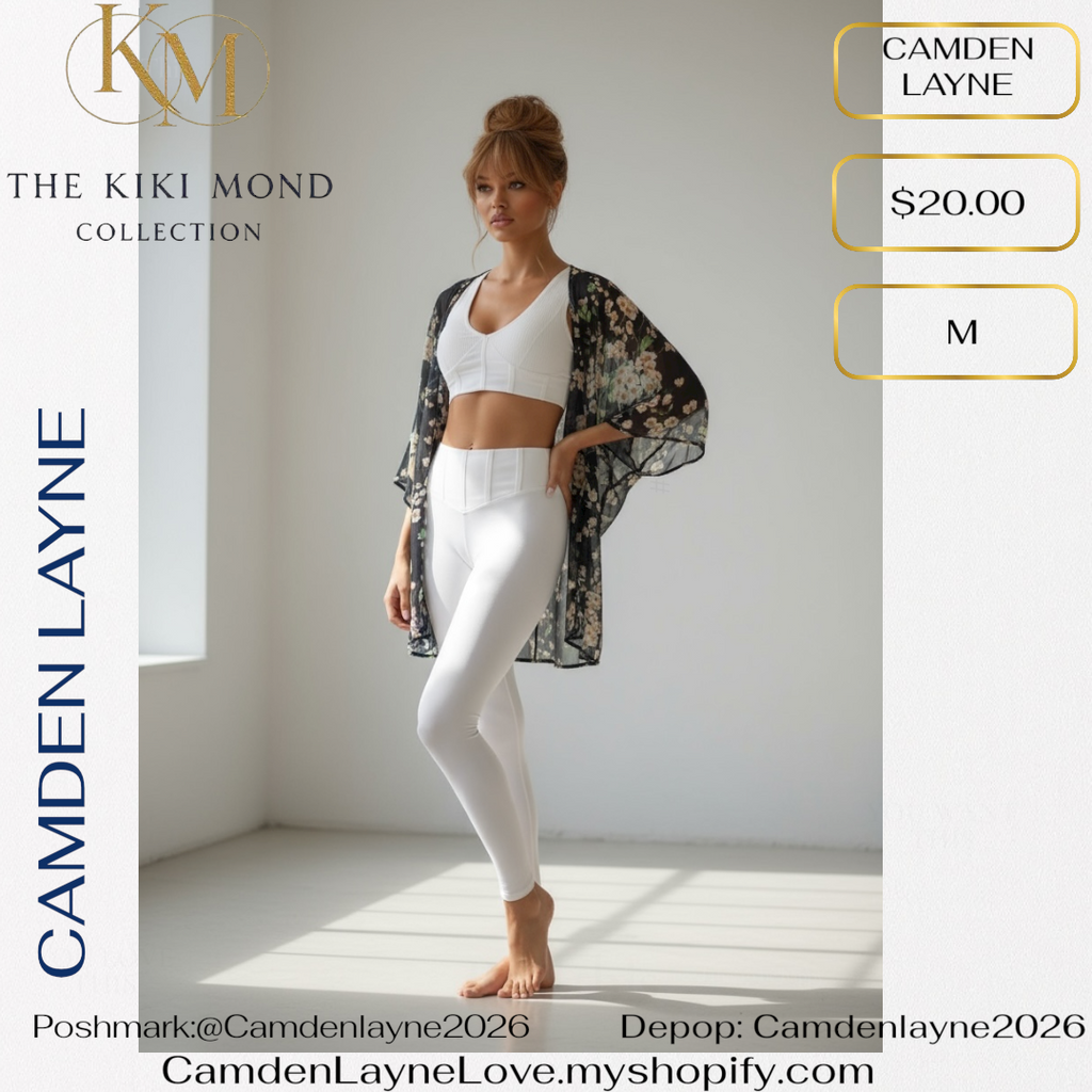 Camden Layne Navy Blossom Kimono