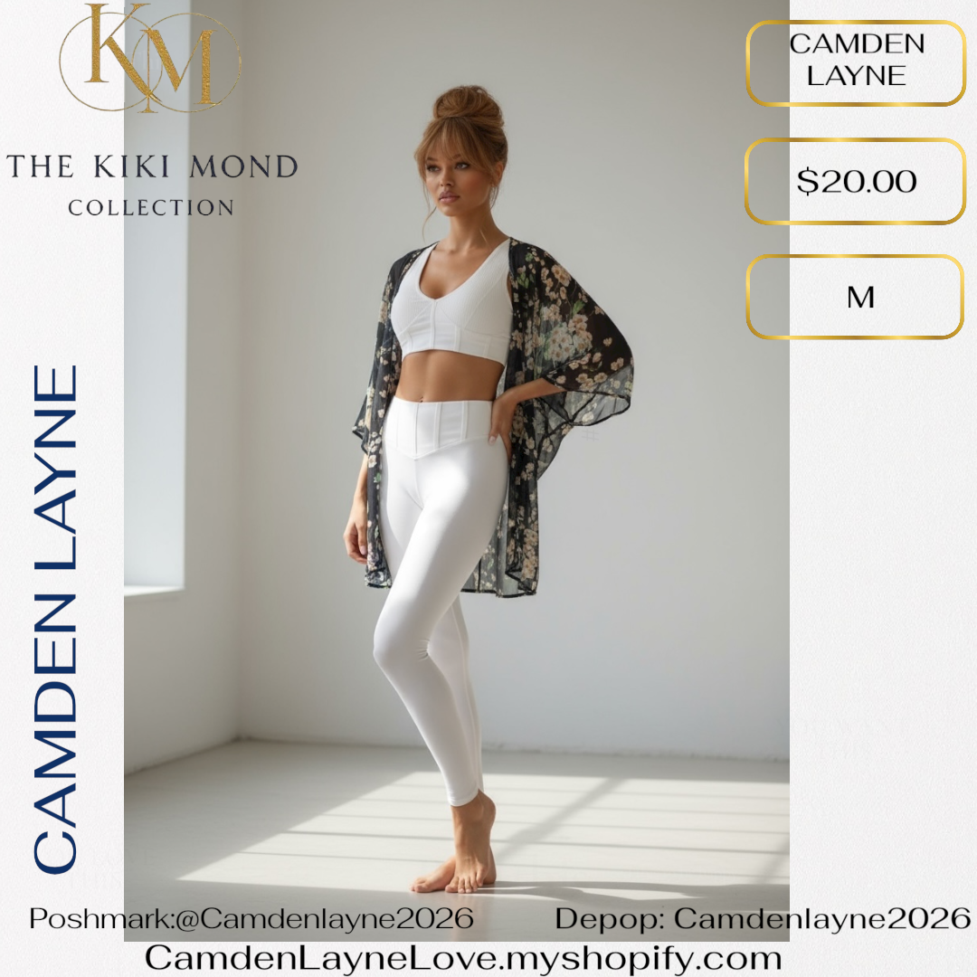 Camden Layne Navy Blossom Kimono