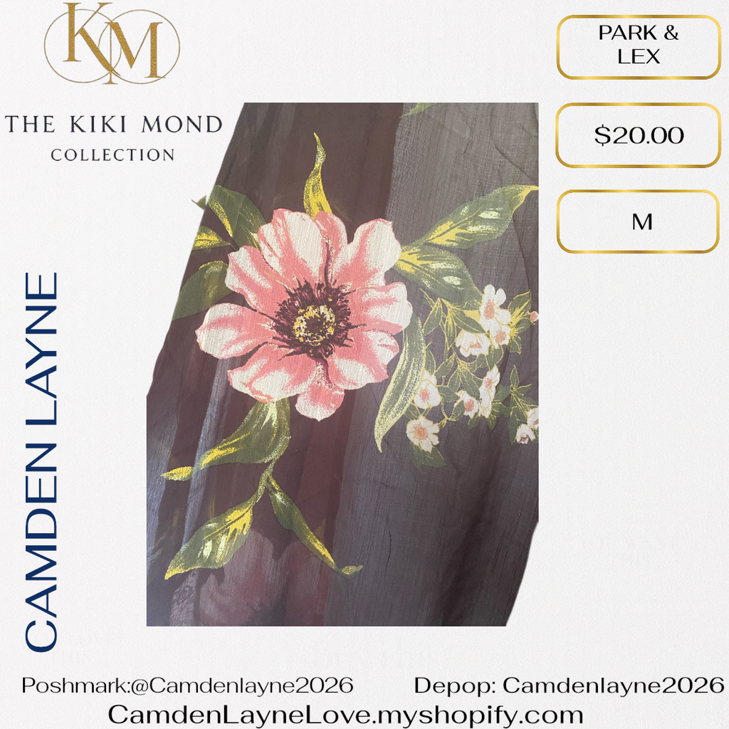 Park & Lex Brown and Floral Kimono