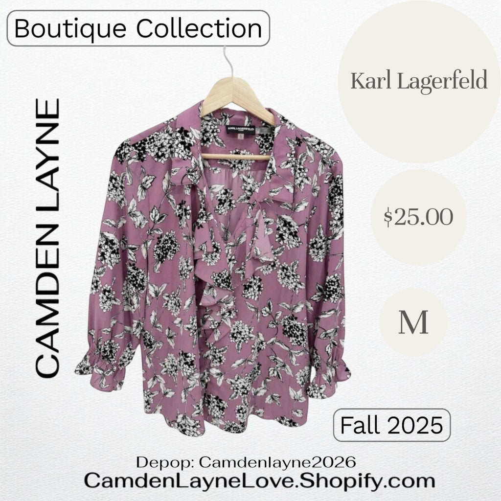 Karl Lagerfeld Purple Floral