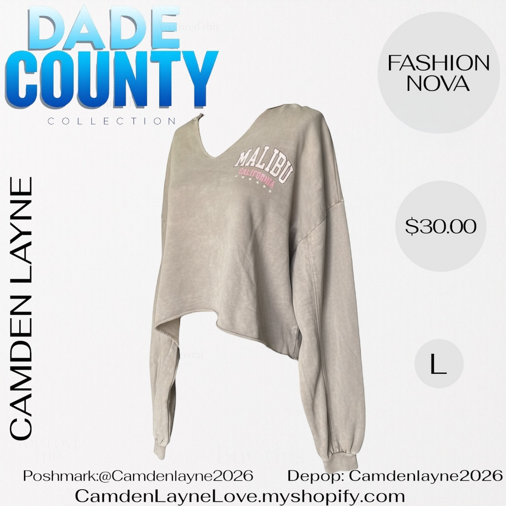 Fashion Nova Crop Sweatshirt