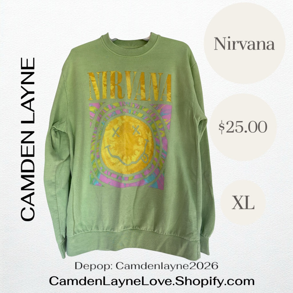 Nirvana Green Pull Over