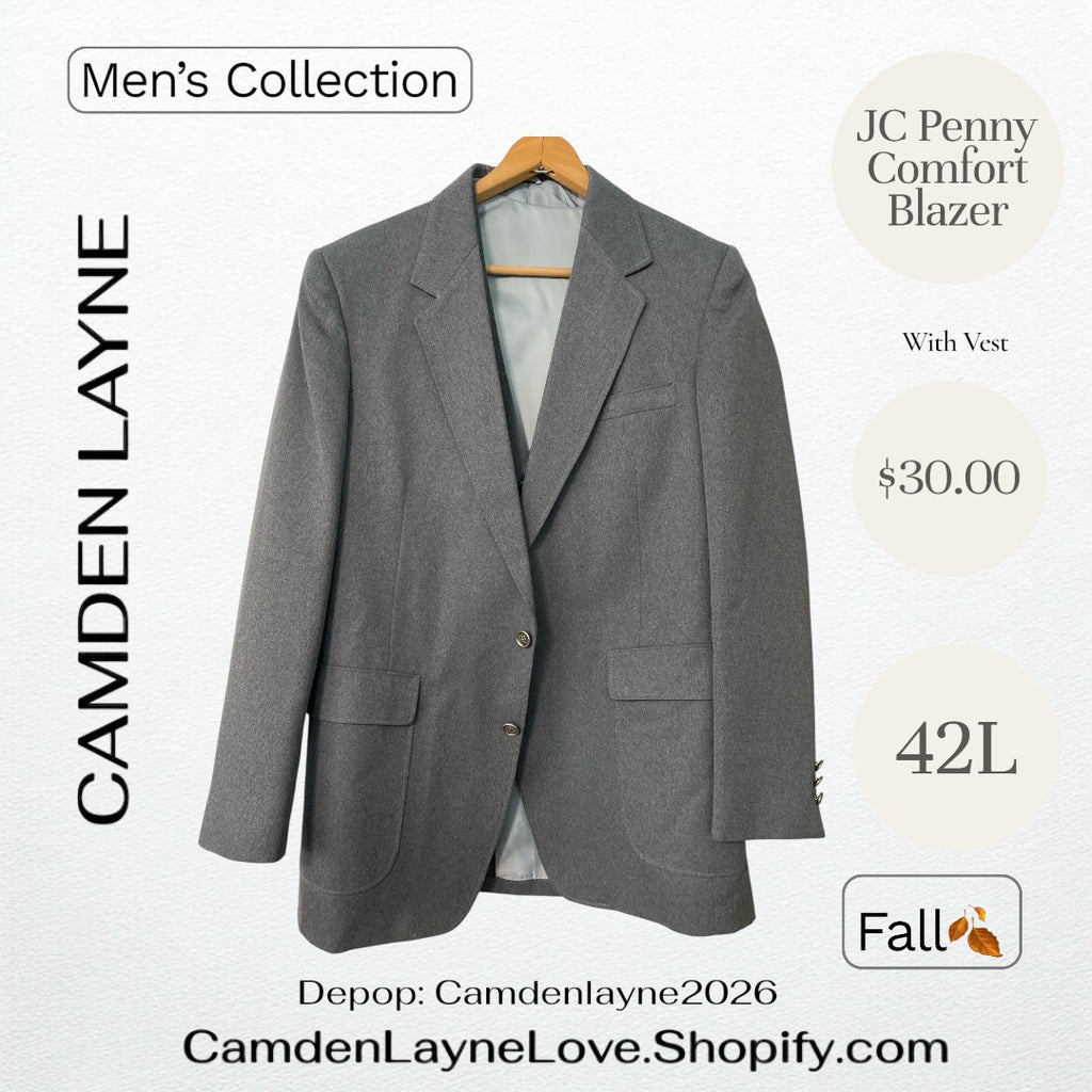 JC Penny Comfort Blazer Grey