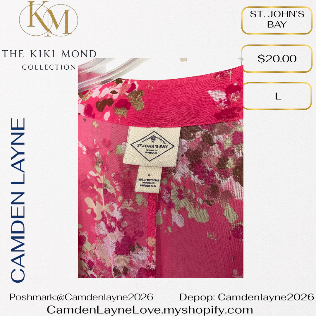 At.John’s Bay Pink Floral Kimono