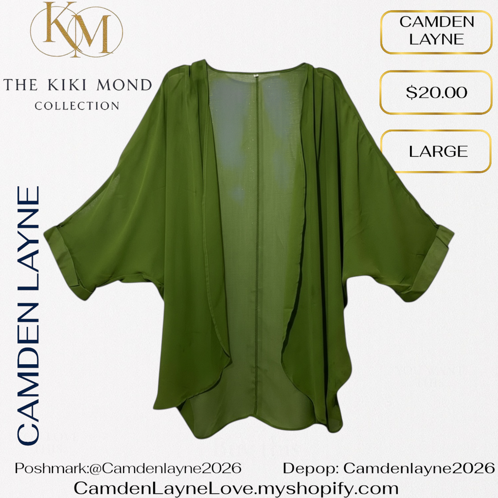 Camden Layne Green Sheer Kimono
