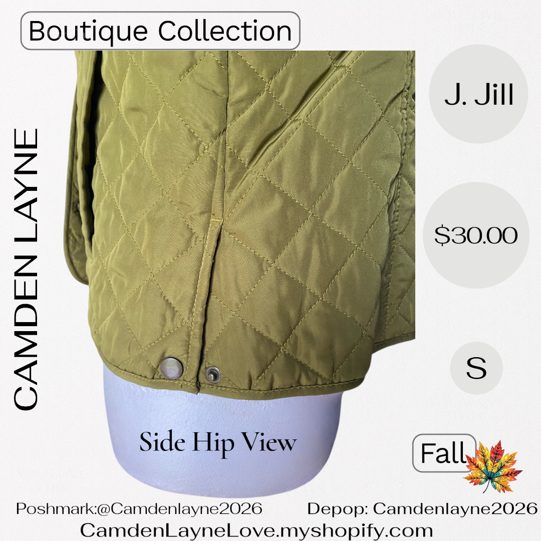 J. Jill Olive Quilted Vest