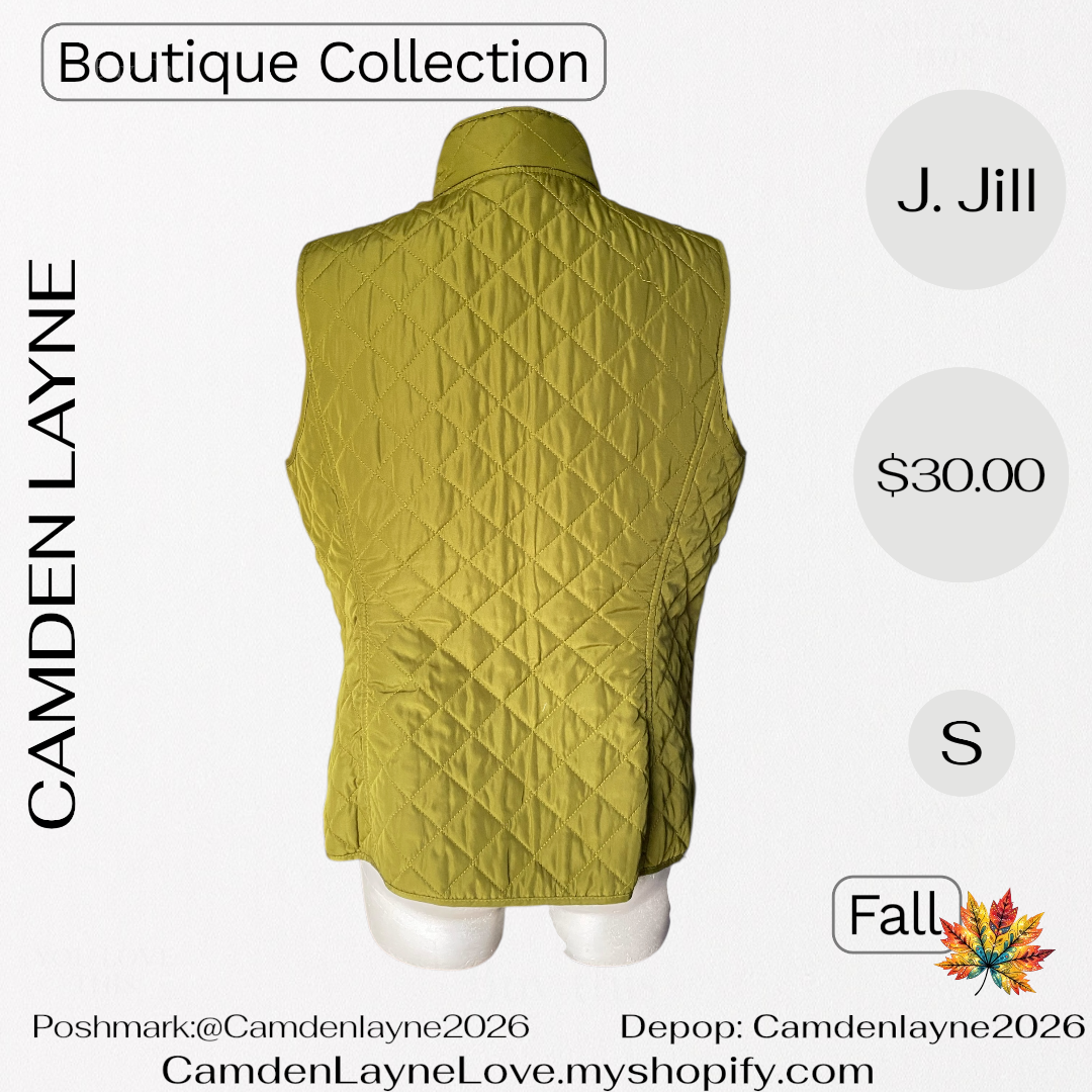 J. Jill Olive Quilted Vest
