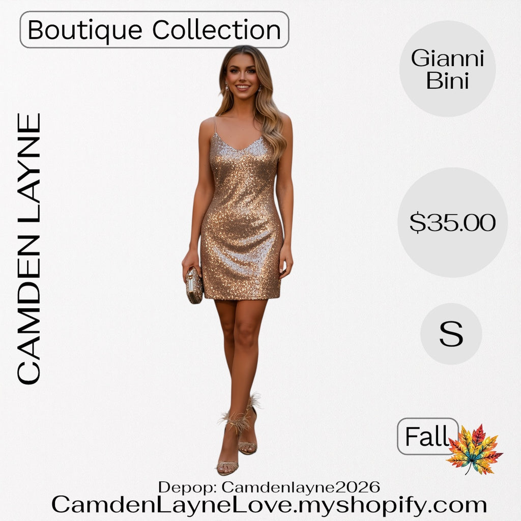 Gianni Bini Copper Cocktail Dress