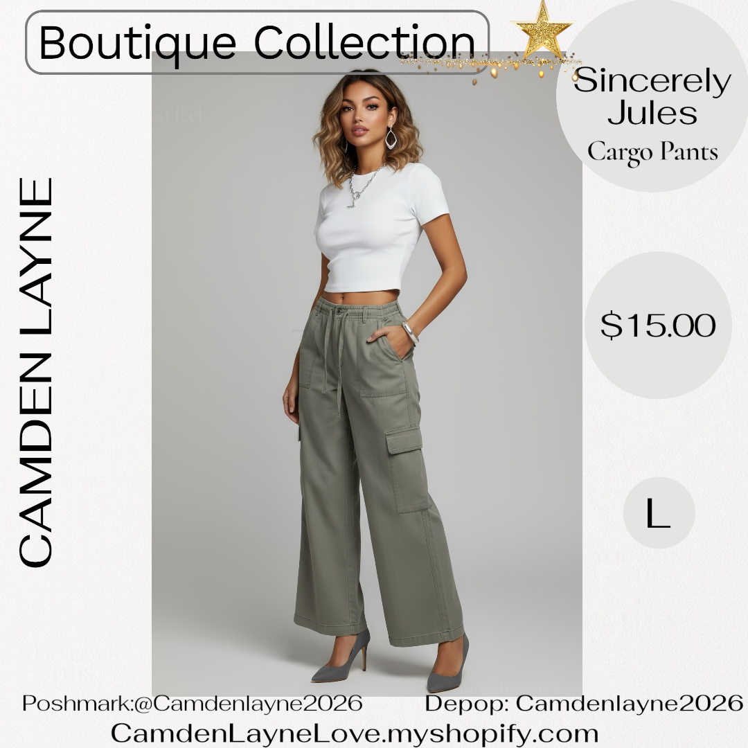 Sincerely Jules Gray Cargo Pants
