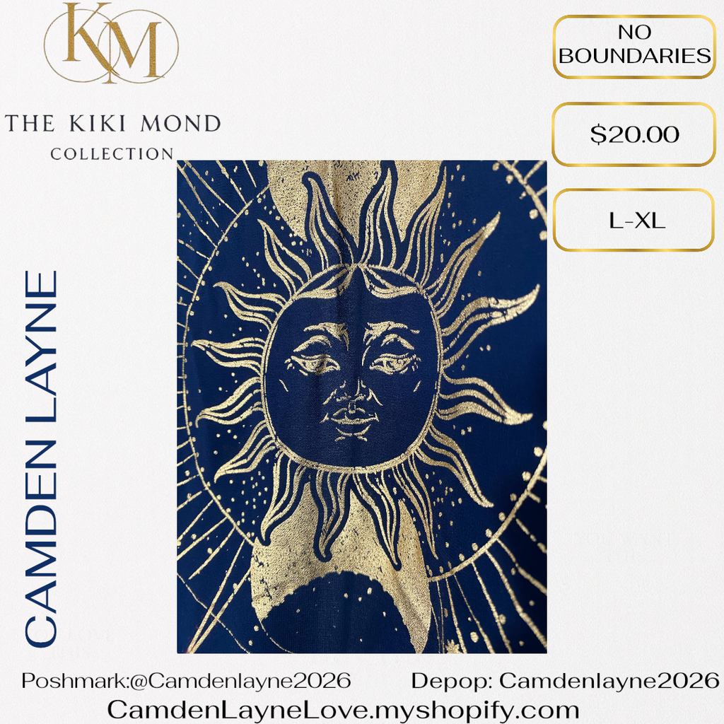 No Boundaries Cosmic Gold Foiled Kimono