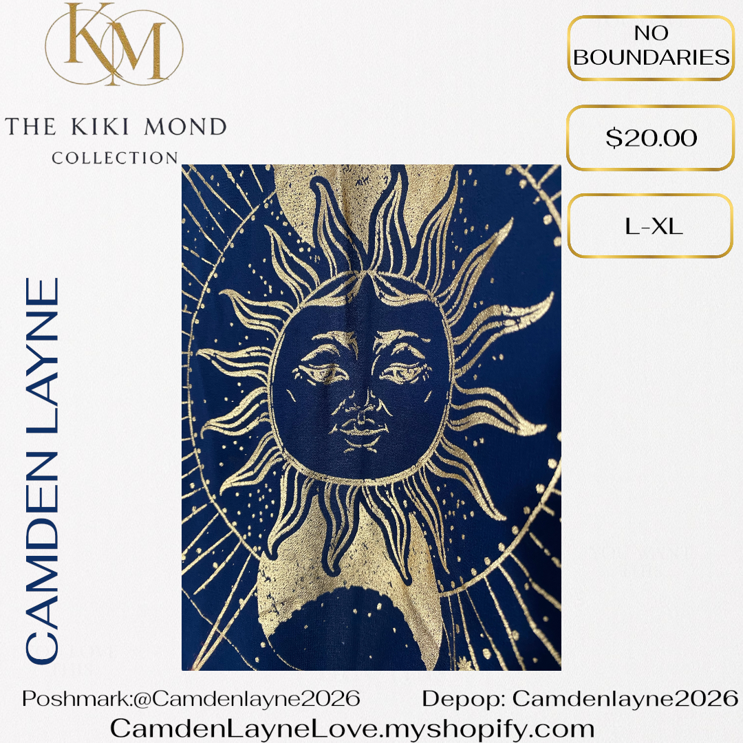 No Boundaries Cosmic Gold Foiled Kimono