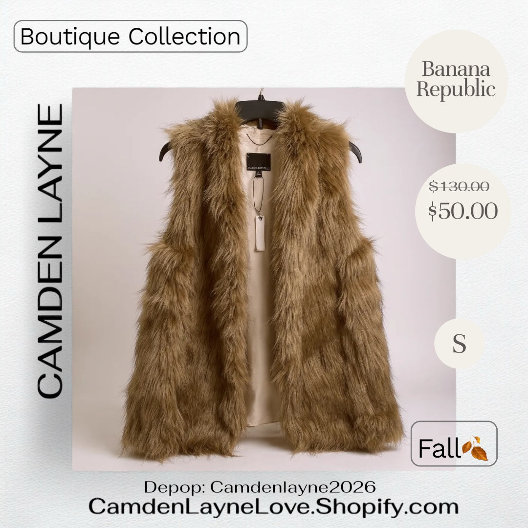 Banana Republic Faux Fur Vest