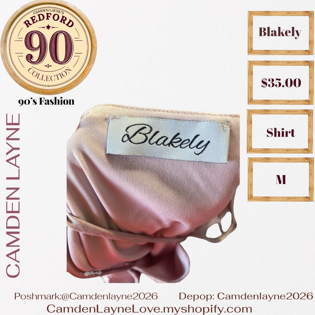 Blakely Pink Iridescent Crop Blouse