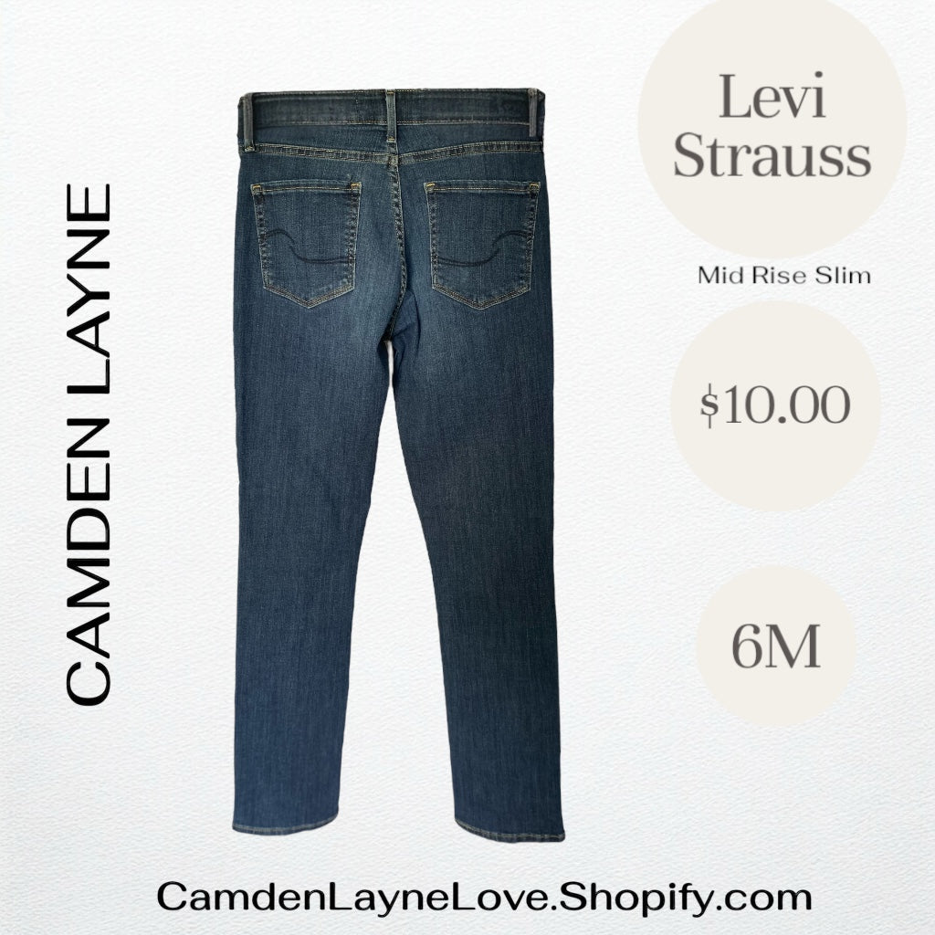 Levi Mid Rise Slim Jeans