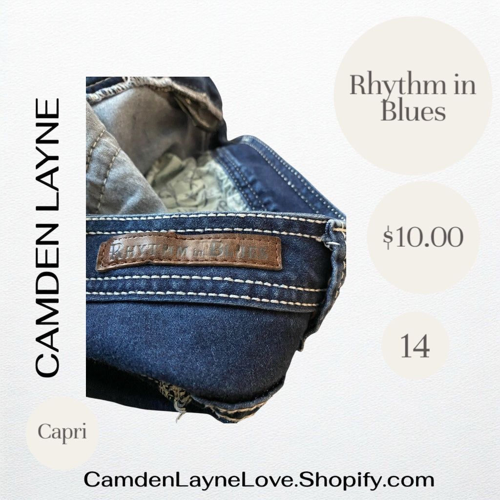 Rhythm in Blue Capri Jeans