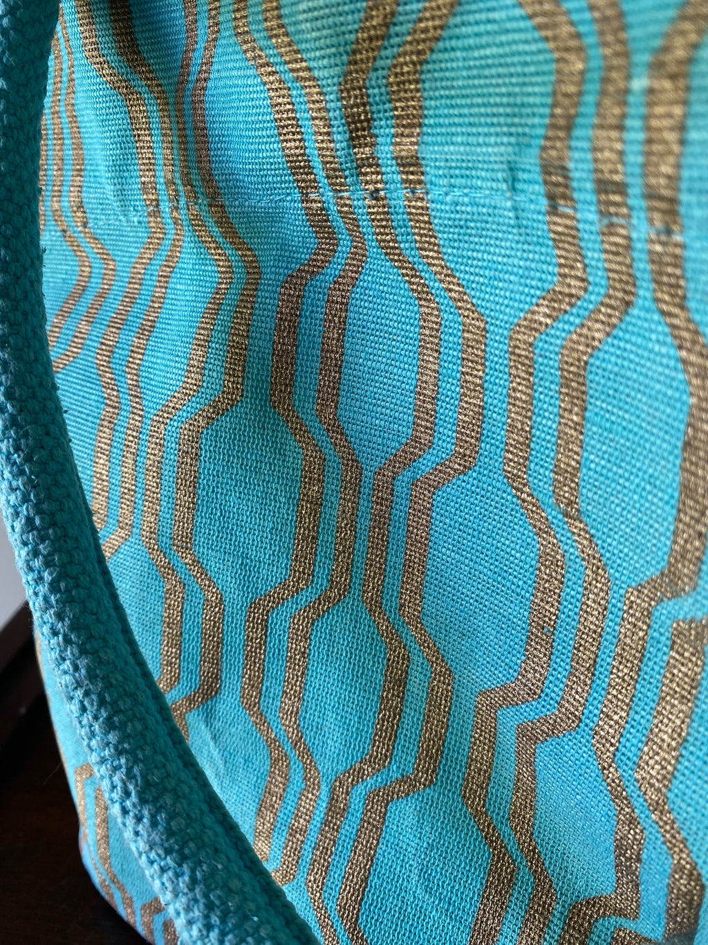Turquoise & Gold Tote - Camden Layne