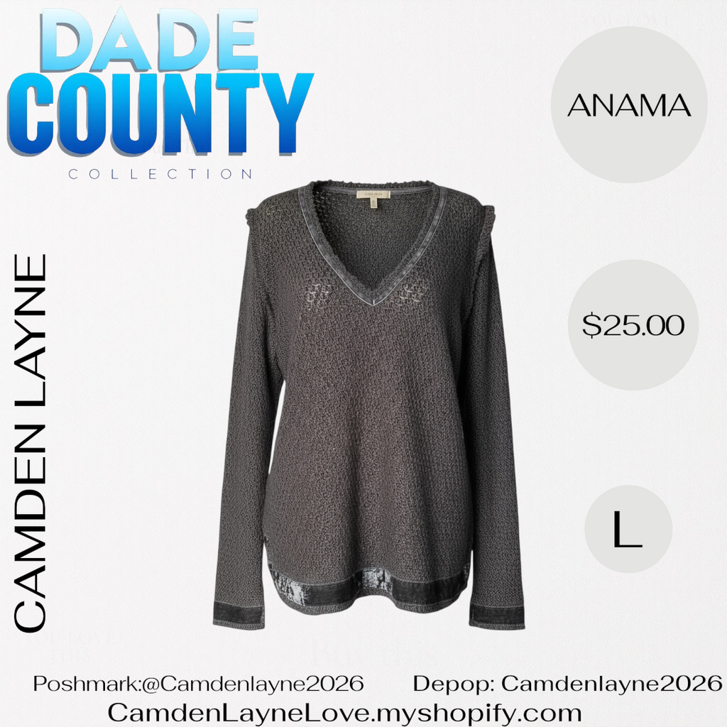 ANAMA Dark Gray Knitted Pullover