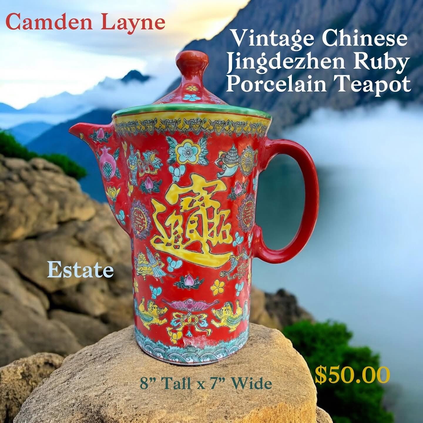 Vintage Chinese Teapot - Camden Layne