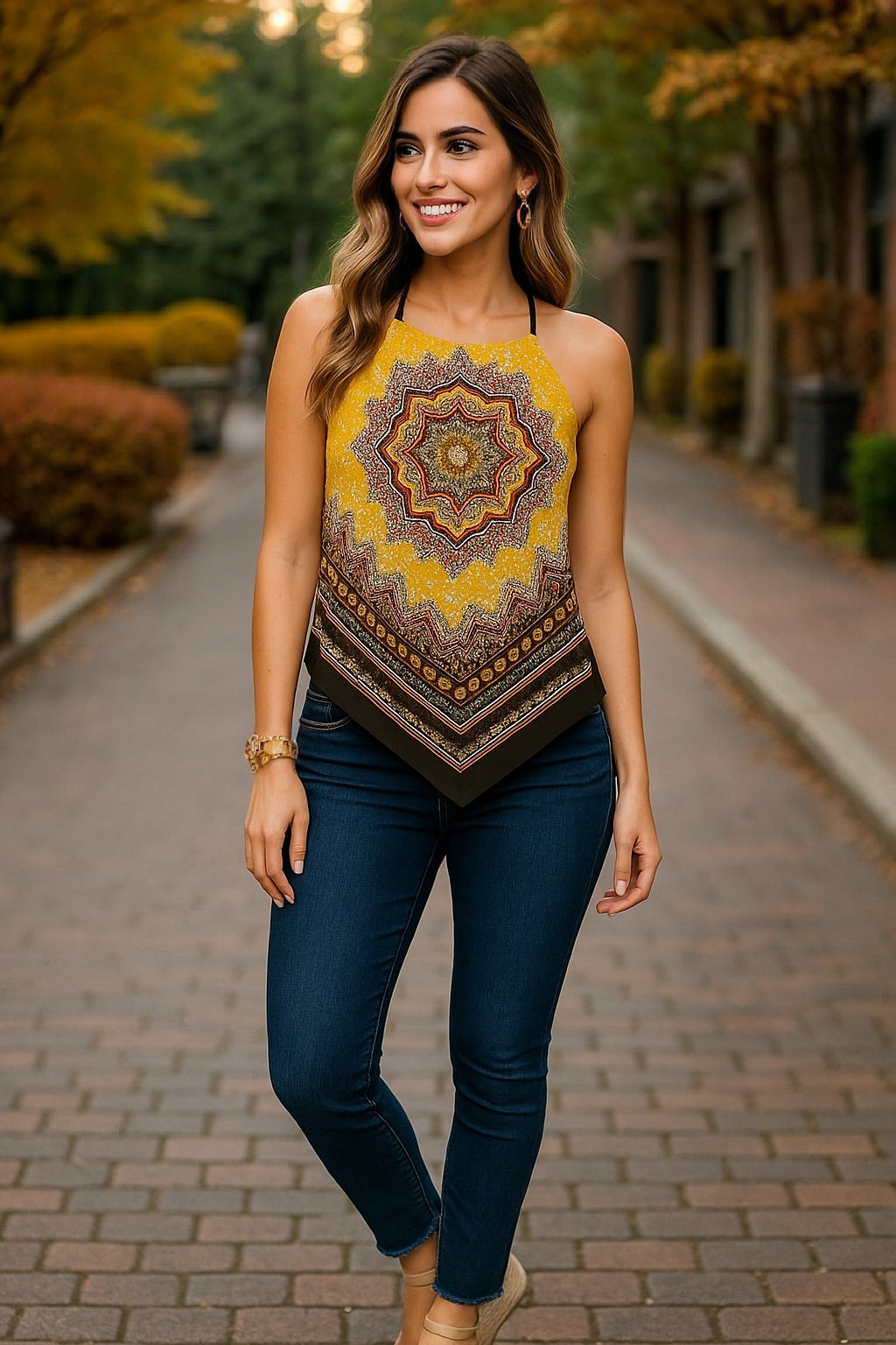 By & By Medallion Hanky Top