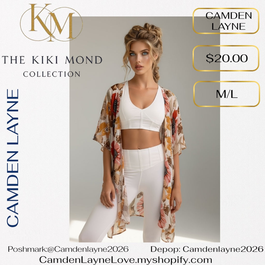 Camden Layne Peony Floral Kimono