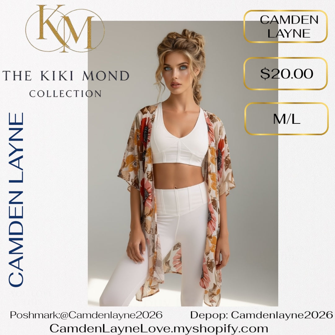 Camden Layne Peony Floral Kimono