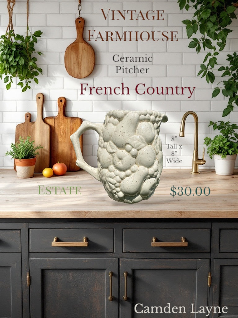 Vintage French Farmhouse Pitcher - Camden Layne