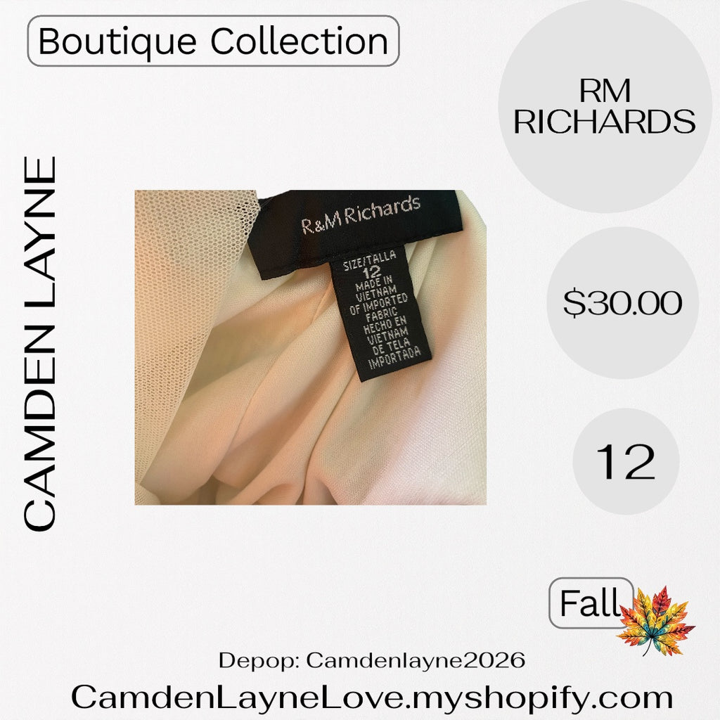 RM Richard’s Champagne Sequined Dress