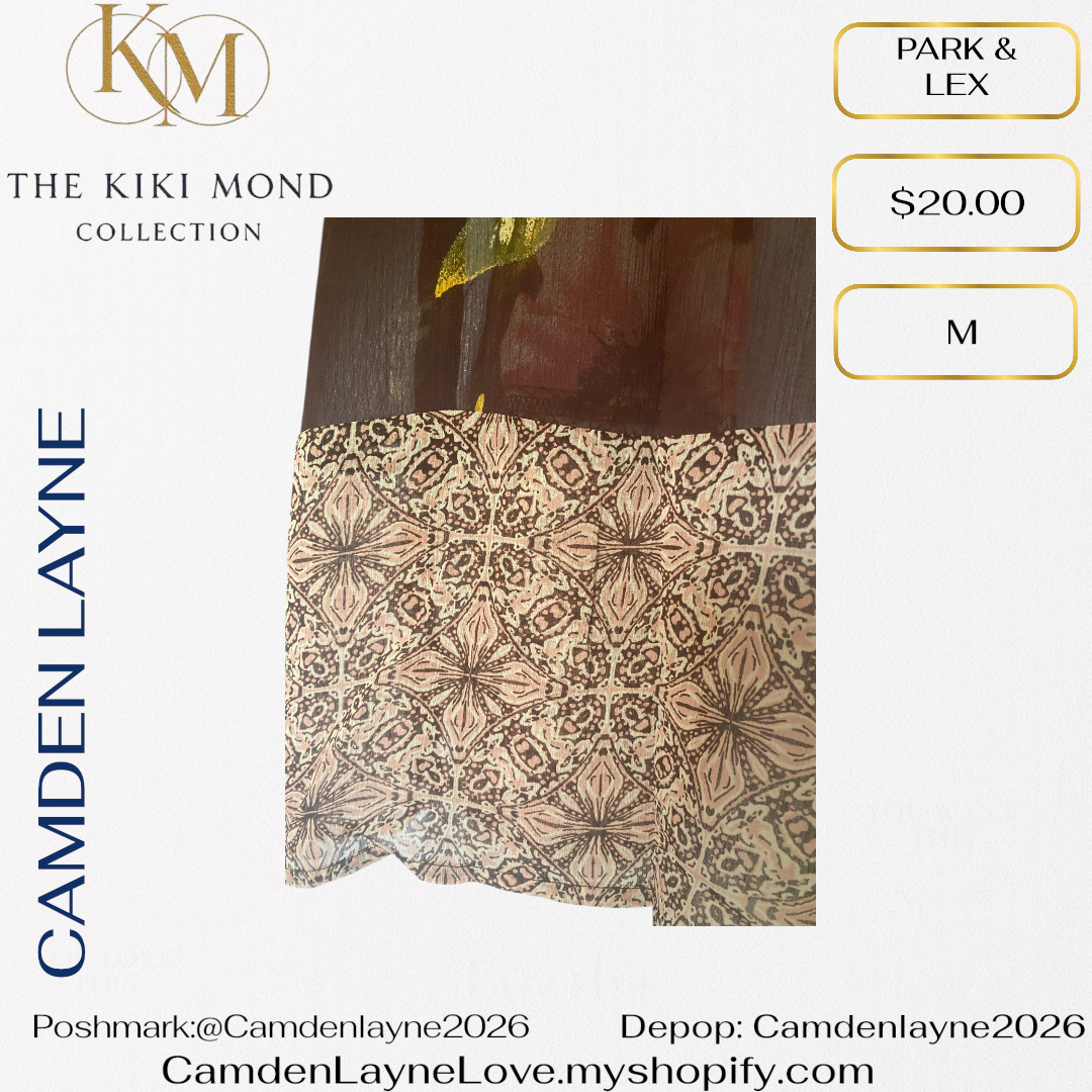 Park & Lex Brown and Floral Kimono