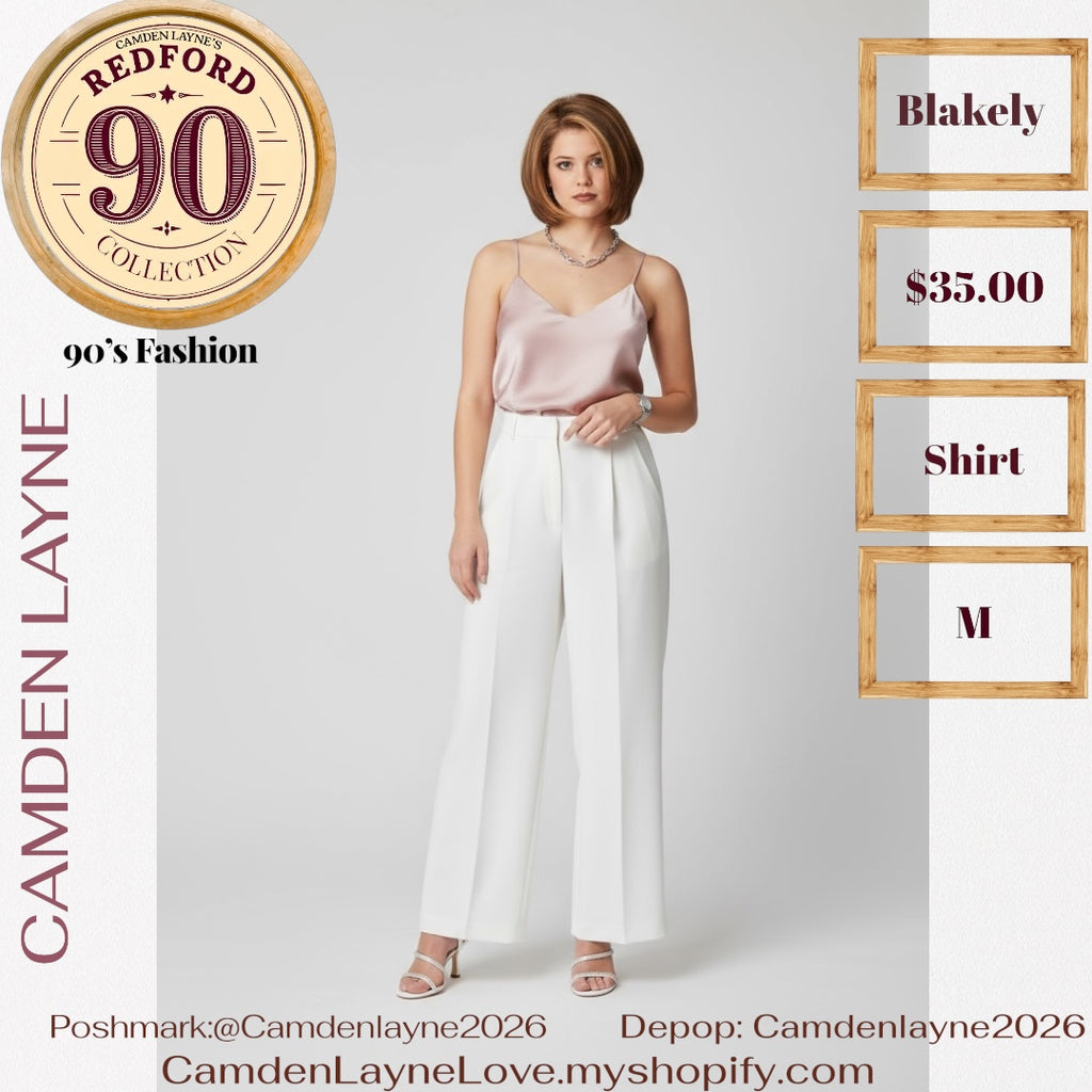 Blakely Pink Iridescent Crop Blouse