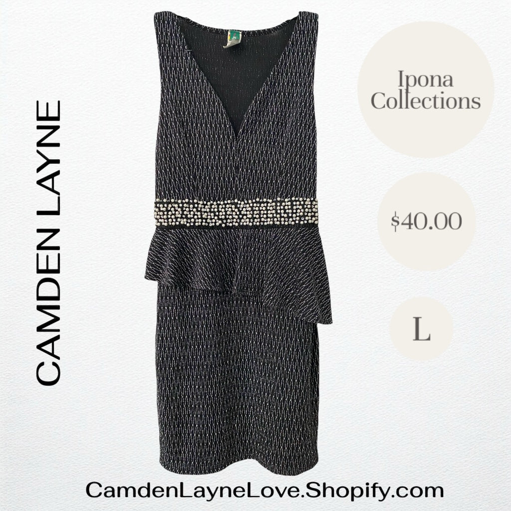 Black Ipona Peplum Dress