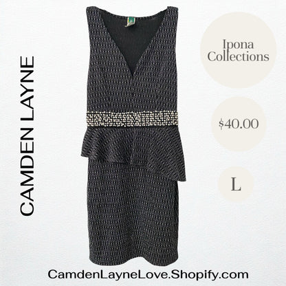 Black Ipona Peplum Dress