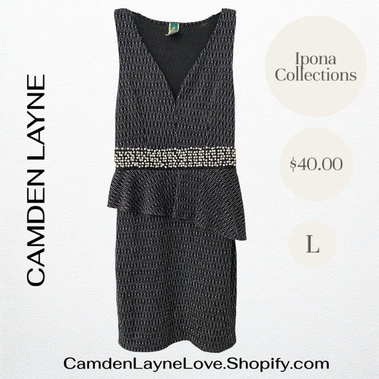 Black Ipona Peplum Dress