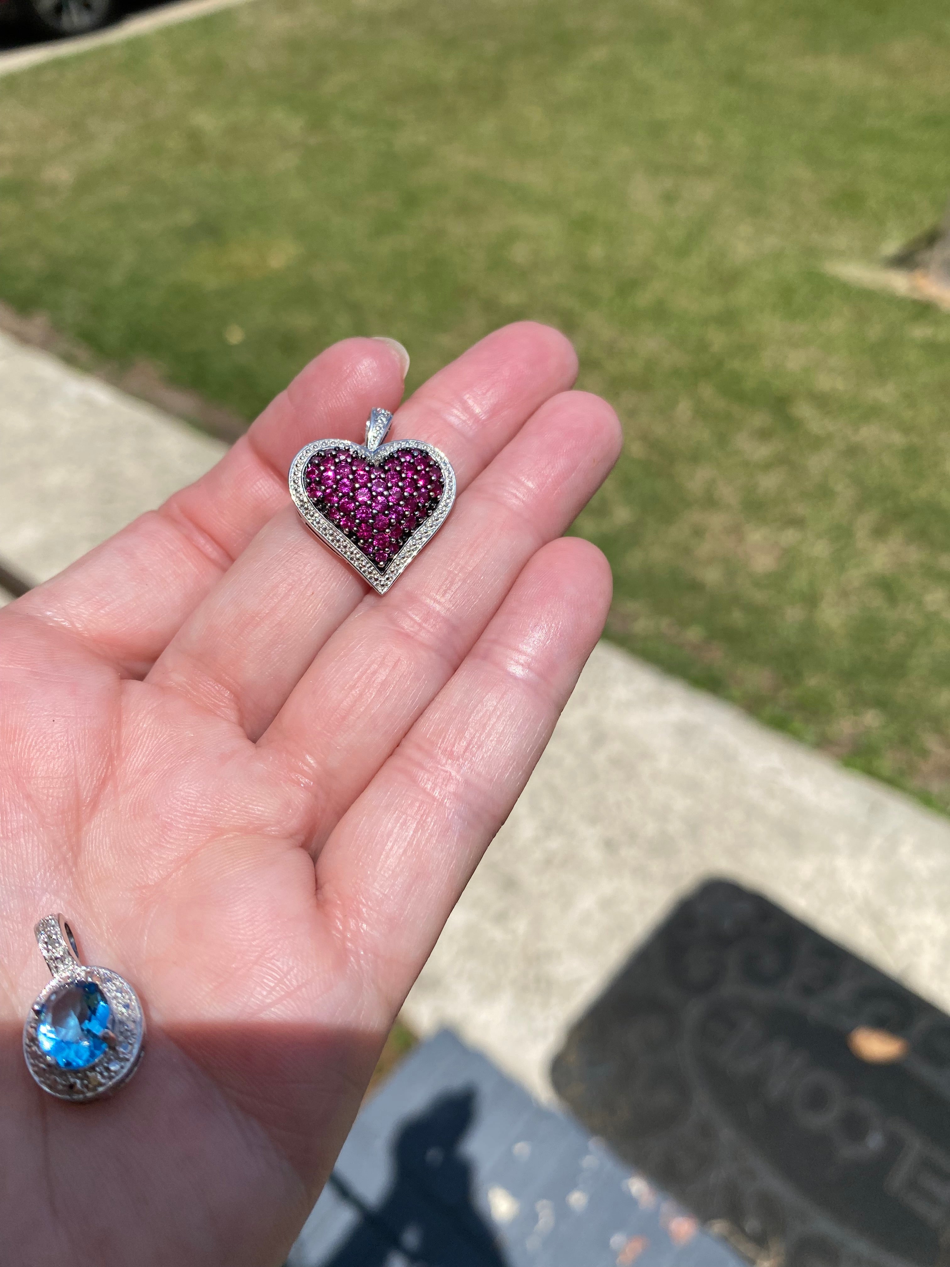 Sterling Silver Pink Sapphire Pendant - Camden Layne