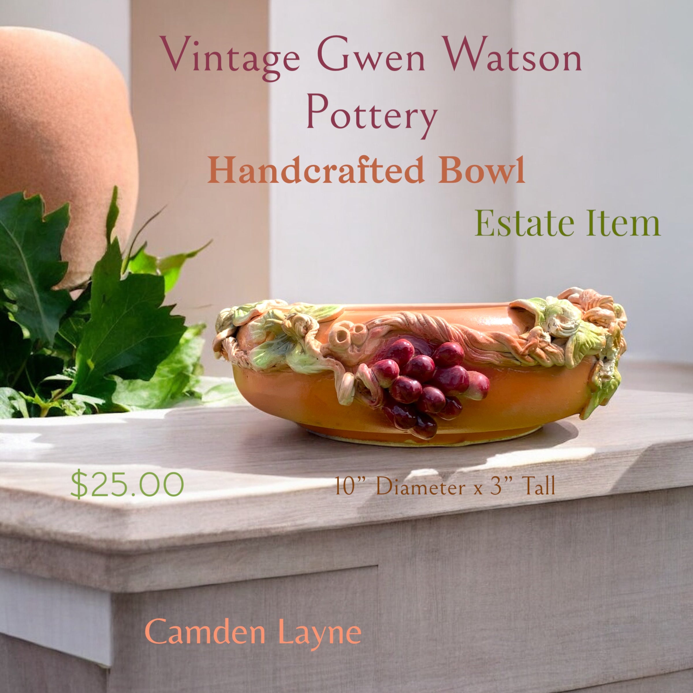 Vintage Gwen Watson Pottery - Camden Layne
